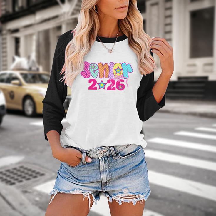 Graduation Class Of 2026 Senior Pink Coquette Bow 2026 Grade Baseball Raglan Shirt