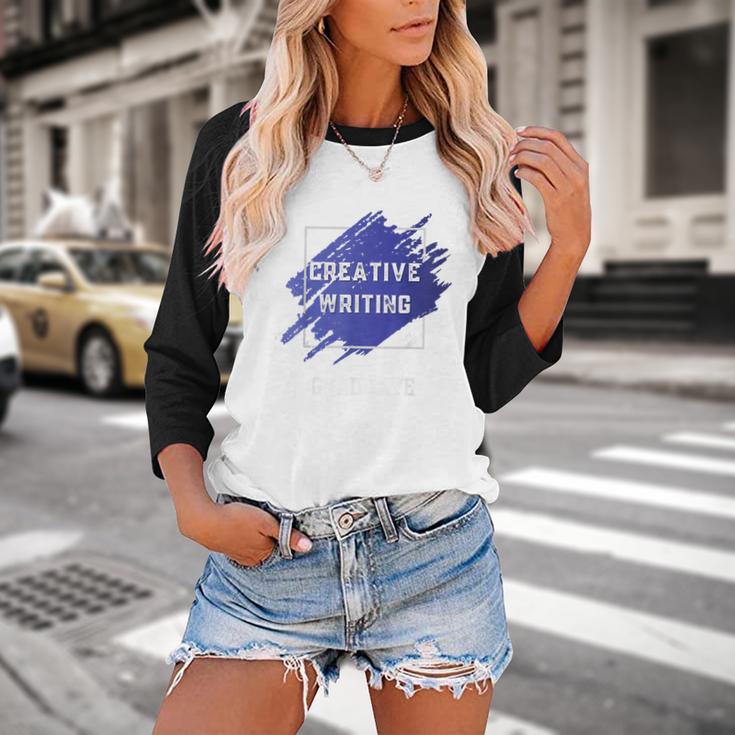 Graduation Graduated Creative Writing Degree University Baseball Raglan Shirt