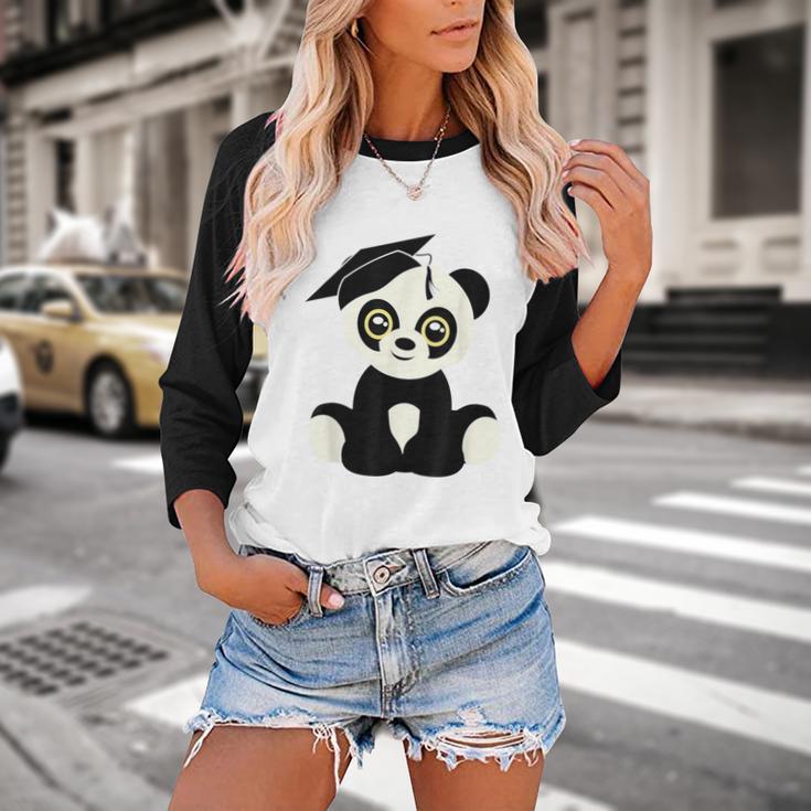 Graduation Panda Bear 2017 Graduate Graduation T-Sh Baseball Raglan Shirt