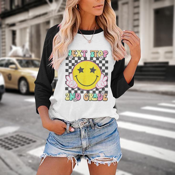 Groovy Next Stop 2nd Grade 1st Grade Graduation 2025 Baseball Raglan Shirt