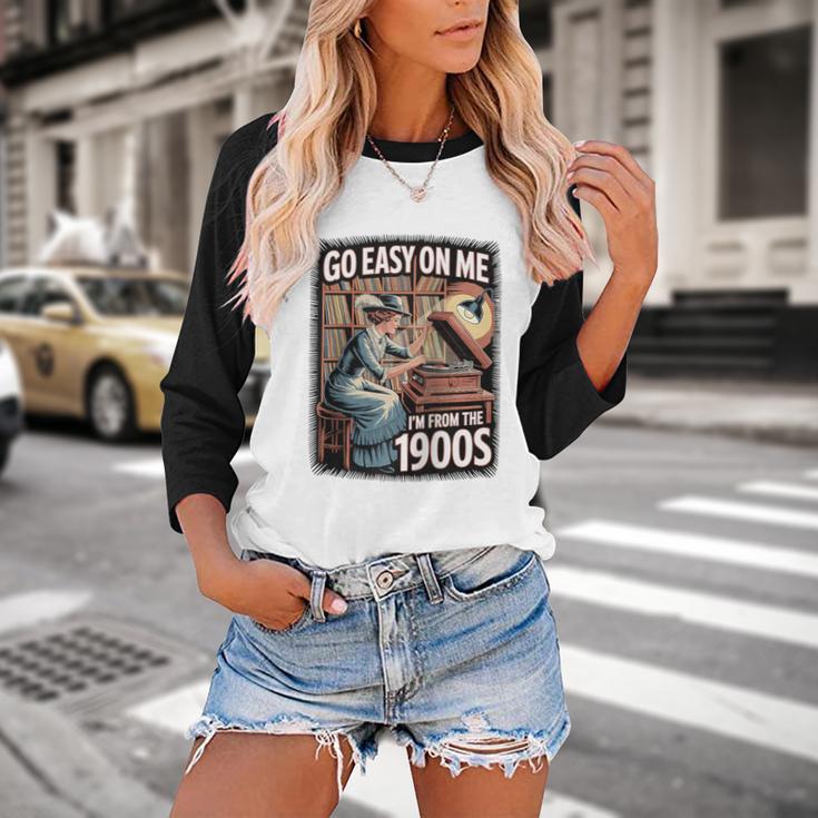 I'm From The 1900s Vinyl Record Lover For Women Raglan Baseball Tee Baseball Raglan Shirt