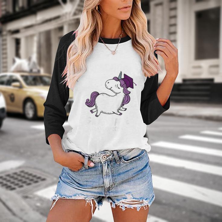 Kids Class Of 2018 Unicorn Preschool Graduation For Girls Baseball Raglan Shirt