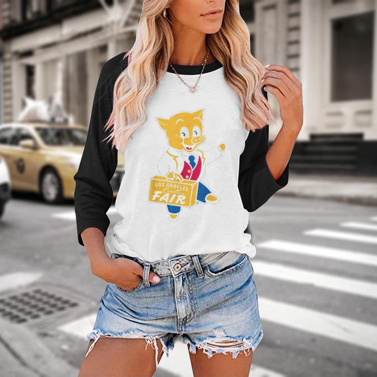 LA Fair Los Angeles County Vintage Nostalgia Baseball Raglan Shirt
