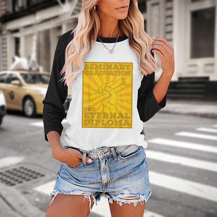 LDS Mormon Seminary Graduation Eternal Diploma Shirt Baseball Raglan Shirt