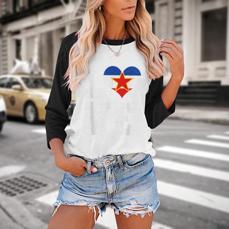 Love Yugoslavia Proud Yugoslav Nostalgia Baseball Raglan Shirt