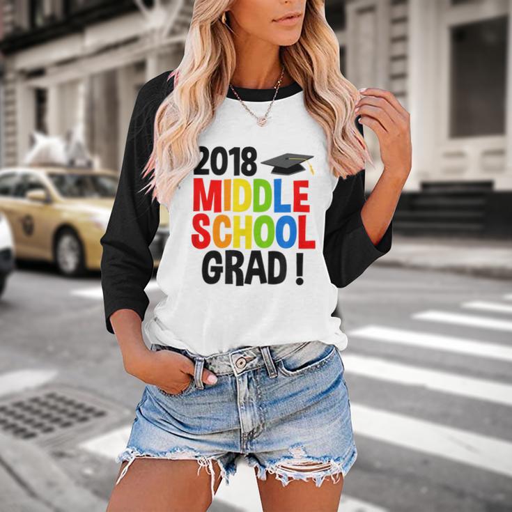 Middle School Graduation Class Of 2018 Shirt Baseball Raglan Shirt