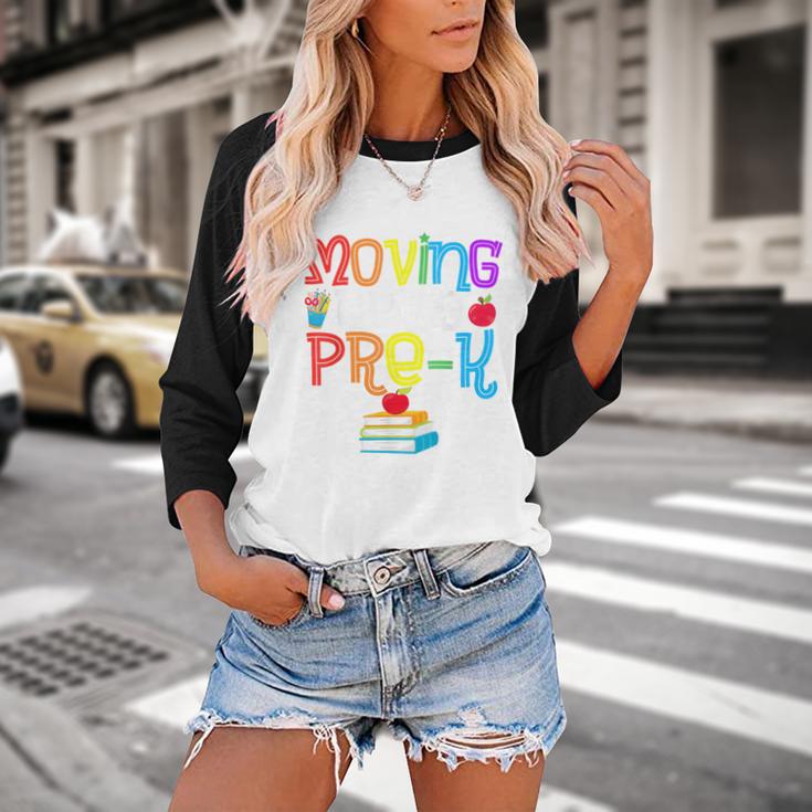 Moving Up To Pre-K Teacher Student Kid Graduation T-Shirt Baseball Raglan Shirt