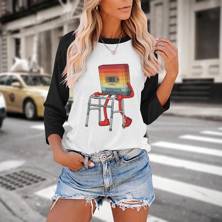 Old Vintage Cassette Tape 70s 80s 80s Outfit Nostalgia Baseball Raglan Shirt Old Vintage Cassette Tape 70s 80s 80s Outfit Nostalgia Baseball Raglan Shirt