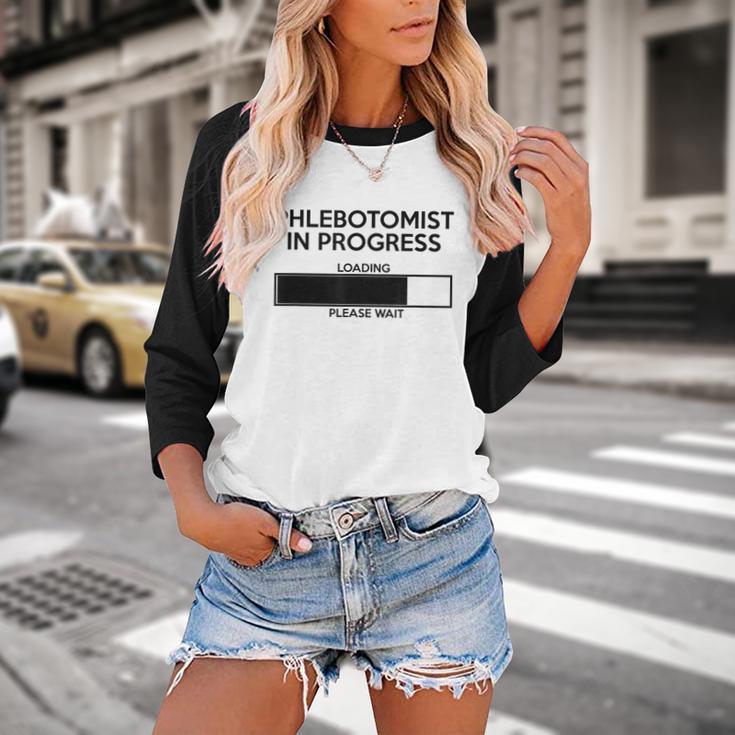 Phlebotomist In Progress Phlebotomy School Graduation Baseball Raglan Shirt