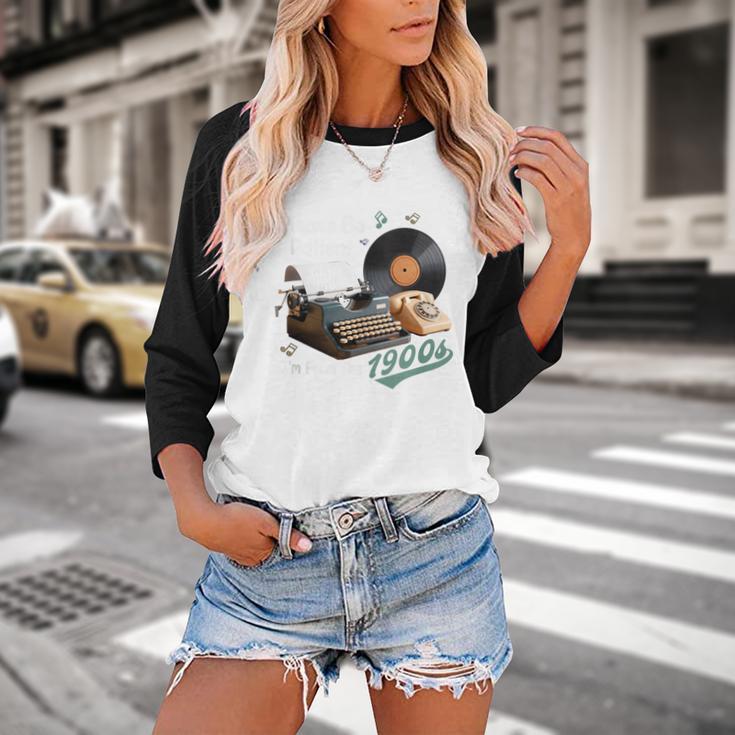 Please BePatient I'm From The 1900s Sarcastic Joke Baseball Raglan Shirt