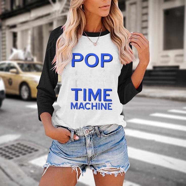 Pop Music Becomes a Time Machine Nostalgia Sound Quote Baseball Raglan Shirt