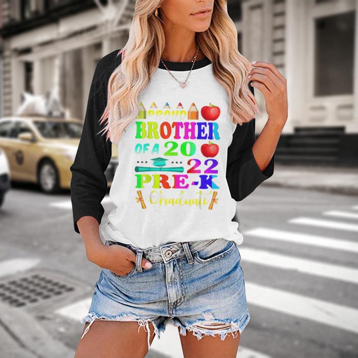 Proud Brother Of 2022 Pre K Graduate Graduation Baseball Raglan Shirt