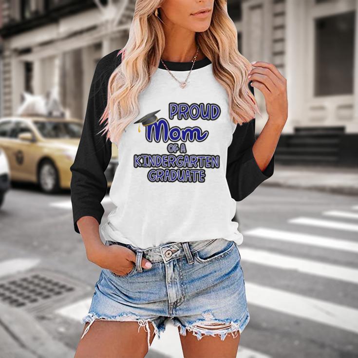 Proud Mom Of a Kindergarten Graduate Graduation TShirt Baseball Raglan Shirt