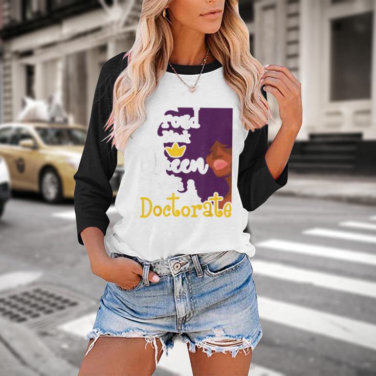 Proud Queen PhD Graduate PhD Graduation Doctorate Baseball Raglan Shirt