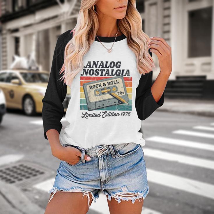 Retro Cassette Case 70s Vintage Music Analog Nostalgia Baseball Raglan Shirt Retro Cassette Case 70s Vintage Music Analog Nostalgia Baseball Raglan Shirt