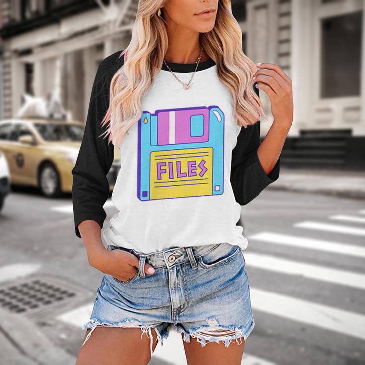 Retro TechnologyOld School Floppy Nostalgia 90s Generation Baseball Raglan Shirt Retro TechnologyOld School Floppy Nostalgia 90s Generation Baseball Raglan Shirt