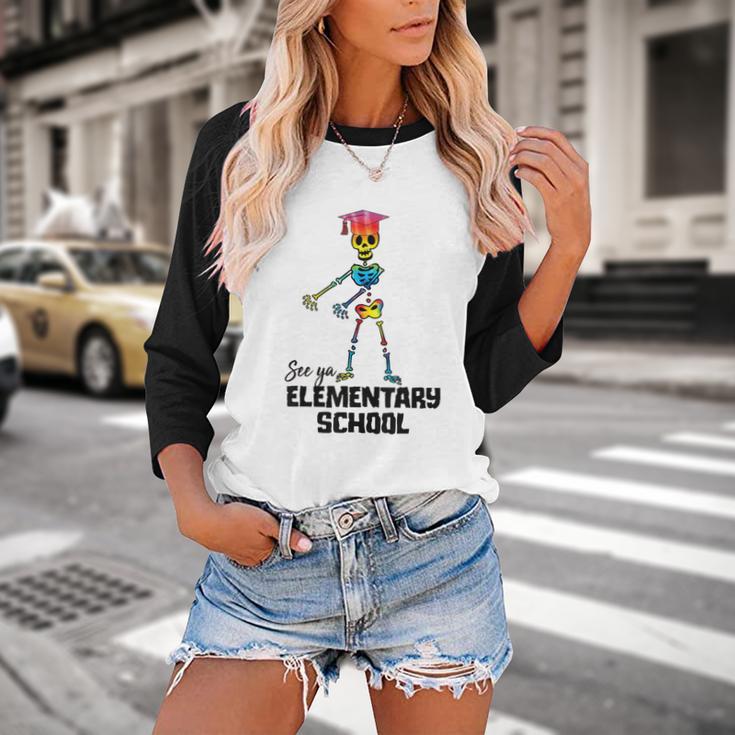 See Ya Elementary School Shirt Tie Dye Graduation Tee Baseball Raglan Shirt