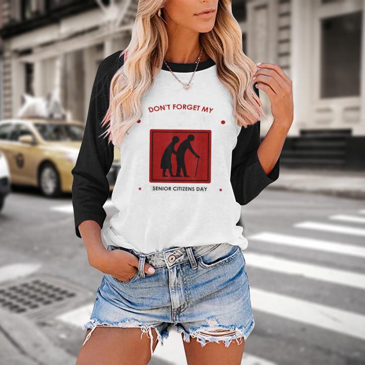 SENIOR CITIZENS DAY Don't Forget My DISCOUNT Graduation Day Baseball Raglan Shirt