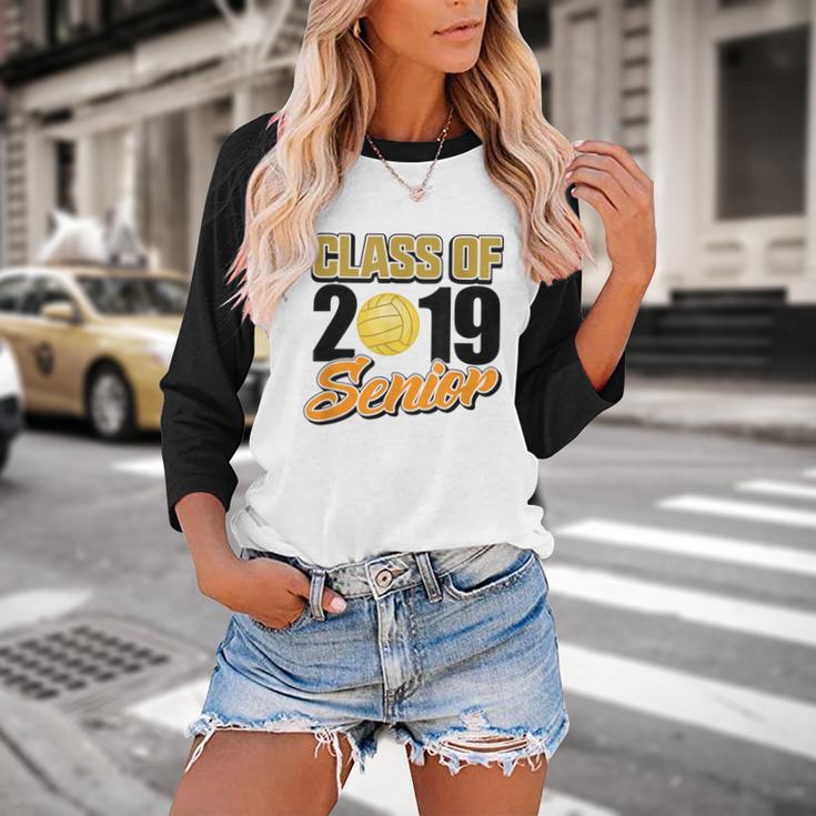 Senior Class Of 2019 Tshirt Graduation School Volleyball Baseball Raglan Shirt
