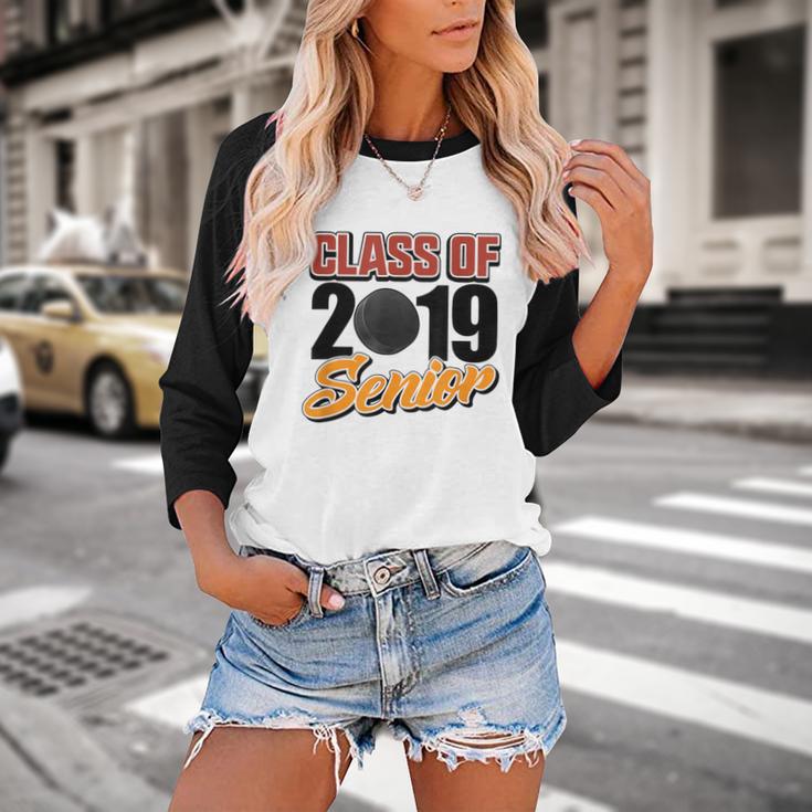 Senior Class Of 2019 Tshirt Graduation Students Hockey Baseball Raglan Shirt