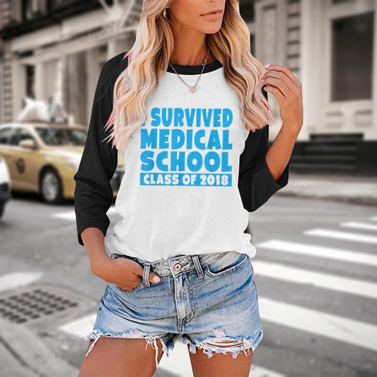 I Survived Medical School Class Of 2018 Graduation Baseball Raglan Shirt