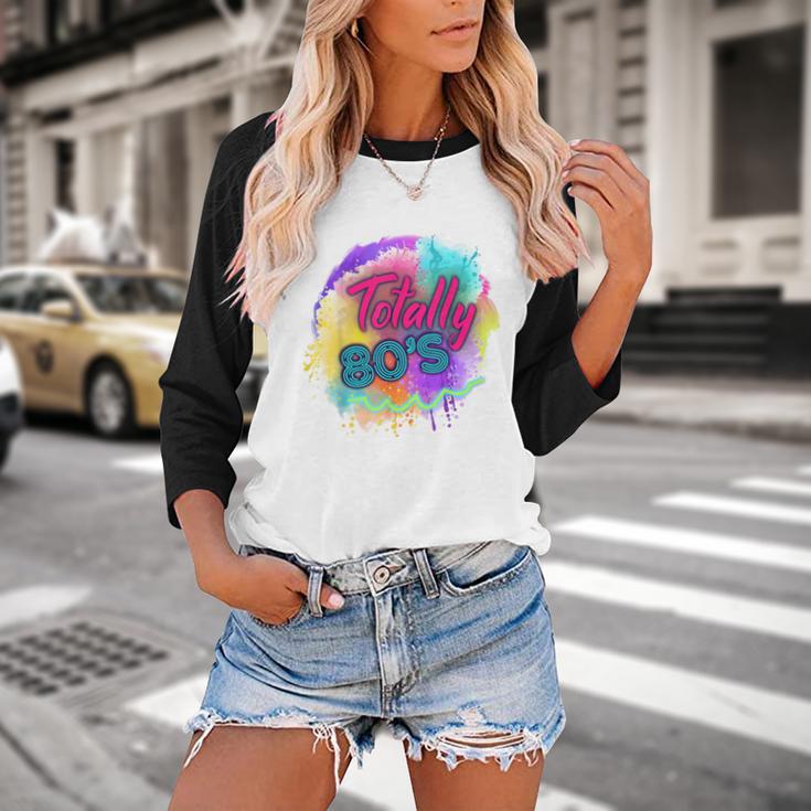 Totally 80's Tie Dye Retro Vibes 1980s Style Nostalgia Baseball Raglan Shirt Totally 80's Tie Dye Retro Vibes 1980s Style Nostalgia Baseball Raglan Shirt