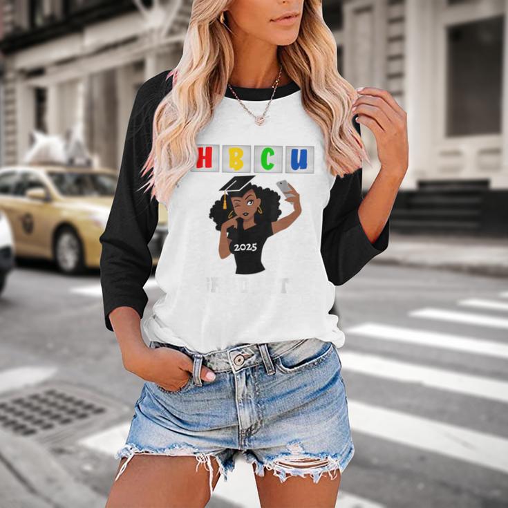 Women HBCU Grad 2025 College Graduation Apparel Baseball Raglan Shirt