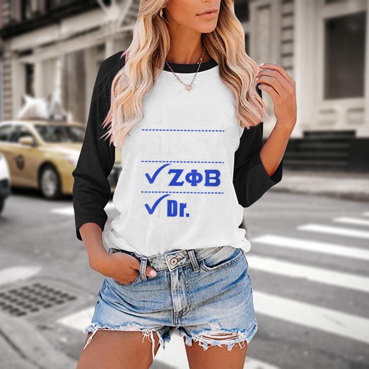 Zeta Phi Beta Doctor Graduation Zeta Phi Beta HBCU Doctor Baseball Raglan Shirt