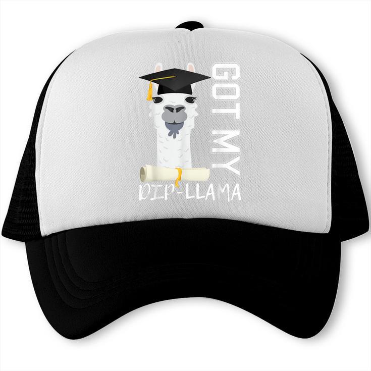 2022 Graduate Graduation For Him Her Got My Dip-Llama Trucker Cap