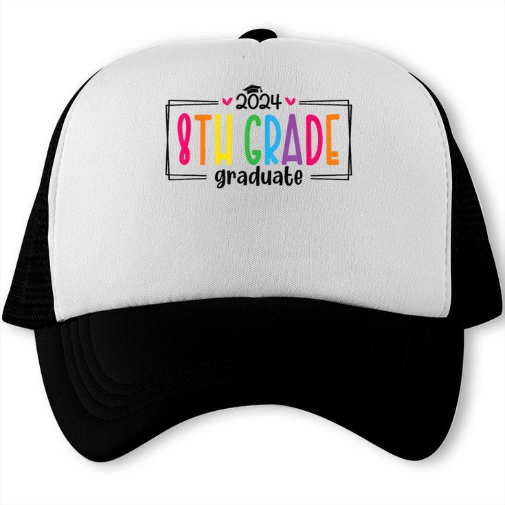 8th Eighth Grade Graduation 2025 Graduate Last Day Of School Trucker Cap