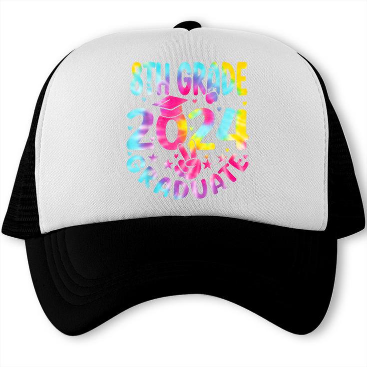 8th Grade Graduate 2024 Graduation Last Day Of School Tie Trucker Cap