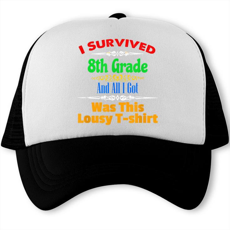 8th Grade Graduation  Boys Girls Grad Education Trucker Cap