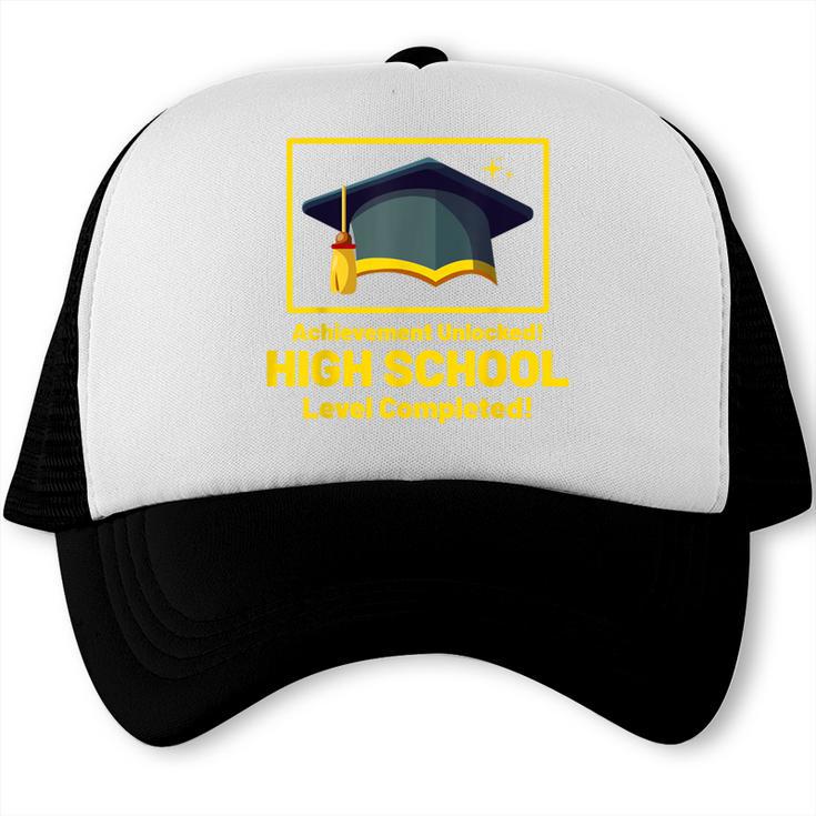 Achievement Unlocked High School Graduation Gamer Trucker Cap