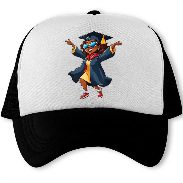 African American Woman Girl Graduation Class Trucker Cap