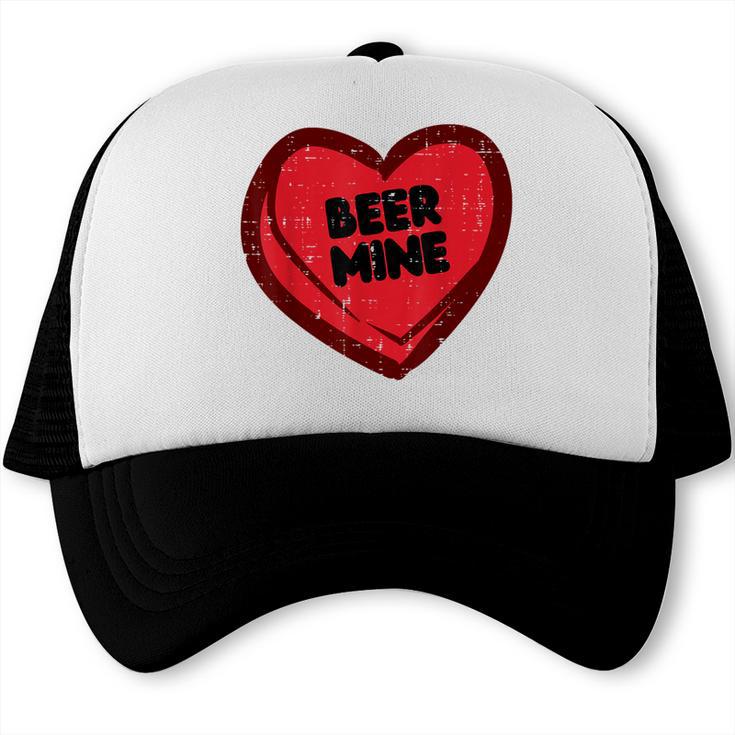 Anti Valentines Day Drink Be Mine Heart Dad Men Women Trucker Cap