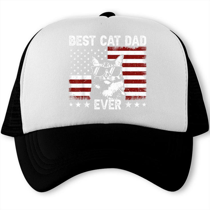 Best Cat Dad Ever Cat Dad Lover Father's Day Cat Daddy Trucker Cap