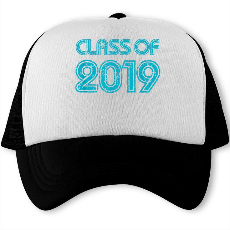 Class Of 2019 High School Graduation Teal Senior Trucker Cap