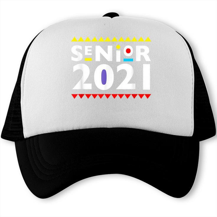 Class Of 2021 Senior Year 90's TV Style Graduation For Grad Trucker Cap