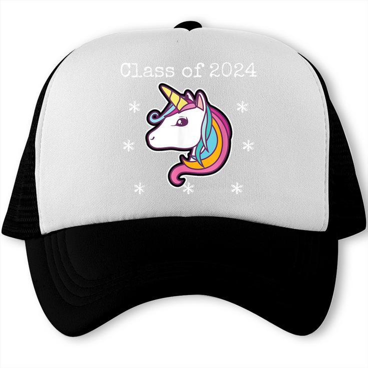 Class Of 2024 Graduation Year Unicorn Tee Shirt Trucker Cap