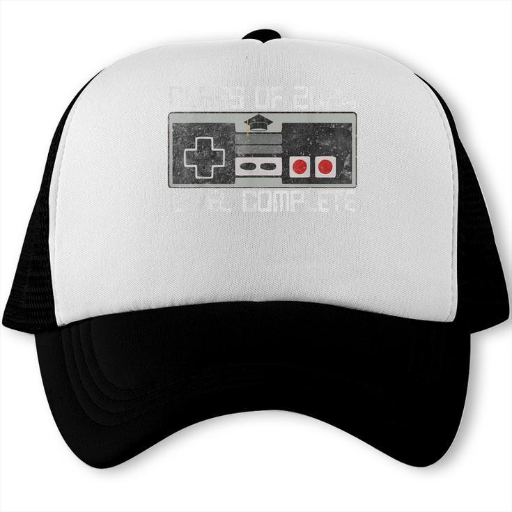 Class Of 2024 Level Complete Video Gamer Senior Graduation Trucker Cap
