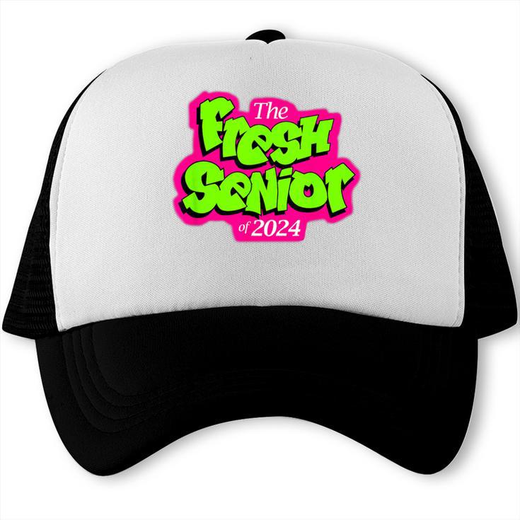 Class Of 2024 Senior Fresh Retro 90s TV Style Graduation Trucker Cap