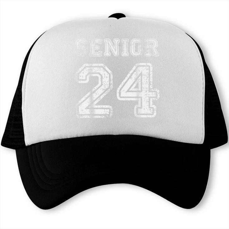 Class Of 2024 Senior Graduation Tee Back To School Vintage Trucker Cap