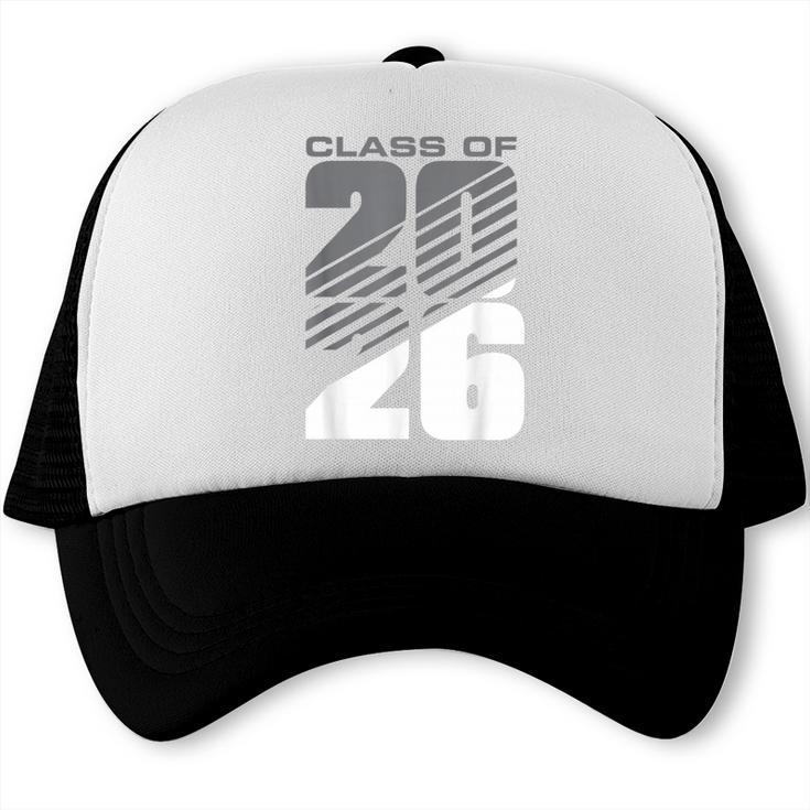 Class Of 2026 High School Senior Graduation Grey Sport Style Trucker Cap