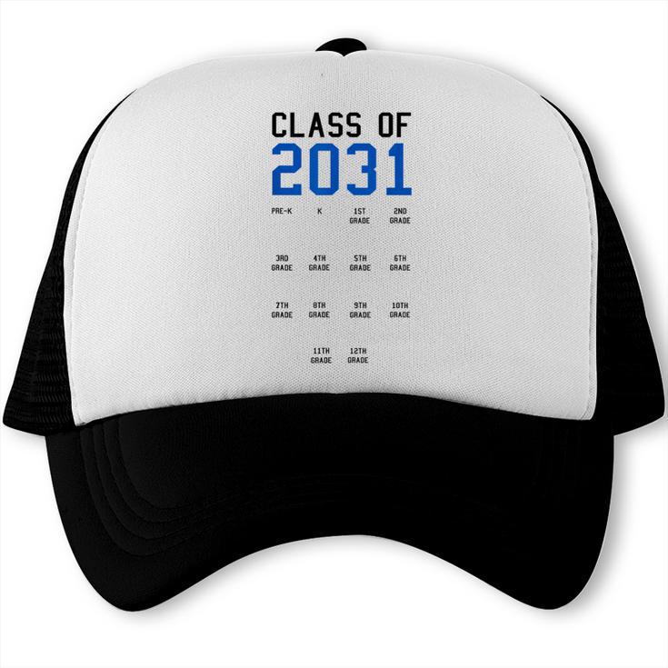 Class Of 2031 Graduation T-Shirt With Space For Handprints Trucker Cap