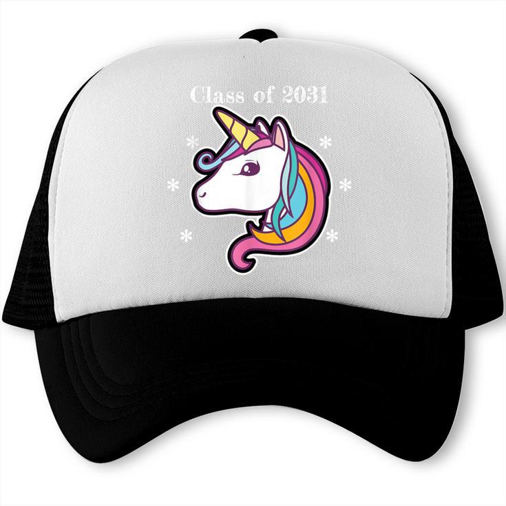 Class Of 2031 Graduation Year Unicorn T Shirt Trucker Cap