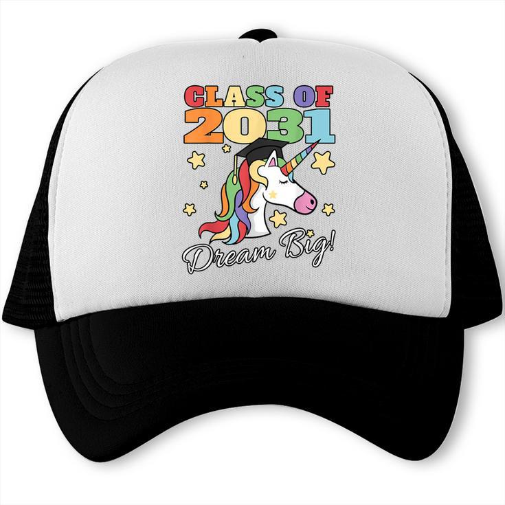 Class Of 2031 Magical Unicorn Graduation Cap Trucker Cap