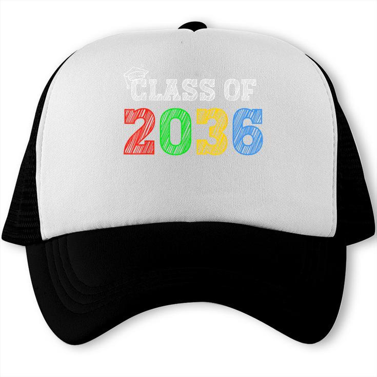 Class Of 2036 Grow With Me Graduation First Day Of School Trucker Cap
