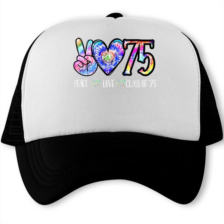 Class Of 75 1975 50th Class Reunion Tie Dye Graduation Items Trucker Cap