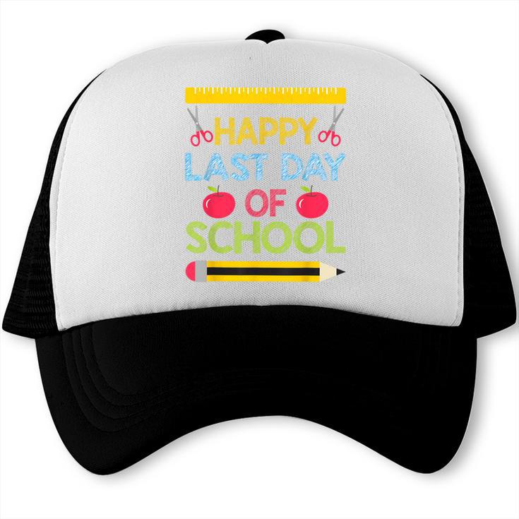 Cool Stylish Happy Last Day Of School Shirt Graduation Trucker Cap