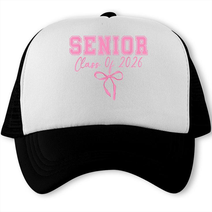 Coquette Senior 2026 Class Of 2026 Pink Bow Graduation 2026 Trucker Cap